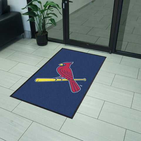 St. Louis Cardinals 3X5 High-Traffic Mat with Durable Rubber Backing