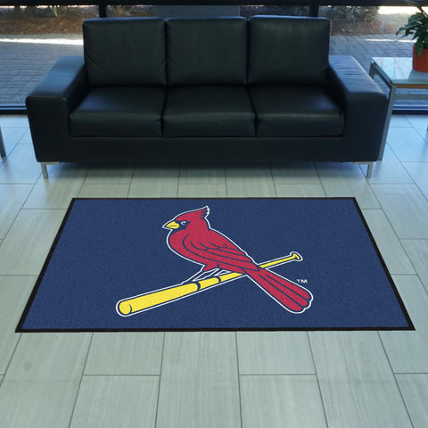 St. Louis Cardinals 4X6 High-Traffic Mat with Durable Rubber Backing