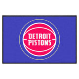 Detroit Pistons 4X6 High-Traffic Mat with Rubber Backing