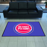 Detroit Pistons 4X6 High-Traffic Mat with Rubber Backing