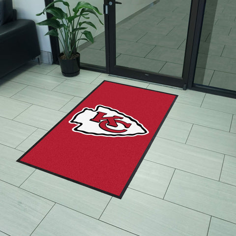 Kansas City Chiefs 3X5 High-Traffic Mat with Durable Rubber Backing