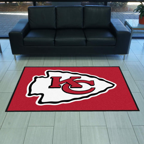 Kansas City Chiefs 4X6 High-Traffic Mat with Durable Rubber Backing