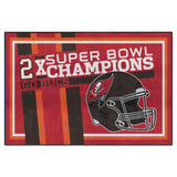 Tampa Bay Buccaneers Dynasty 5ft. x 8ft. Plush Area Rug