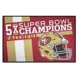 San Francisco 49ers Dynasty Starter Mat Accent Rug - 19in. x 30in.
