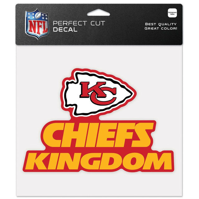 Kansas City Chiefs Decal 8x8 Perfect Cut Color Slogan