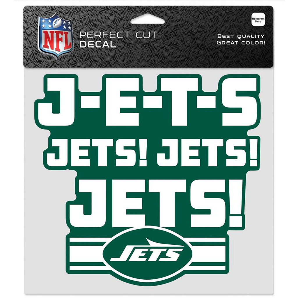 New York Jets Decal 8x8 Perfect Cut Color Slogan