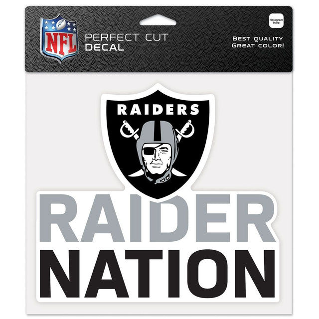 Las Vegas Raiders Decal 8x8 Perfect Cut Color Slogan