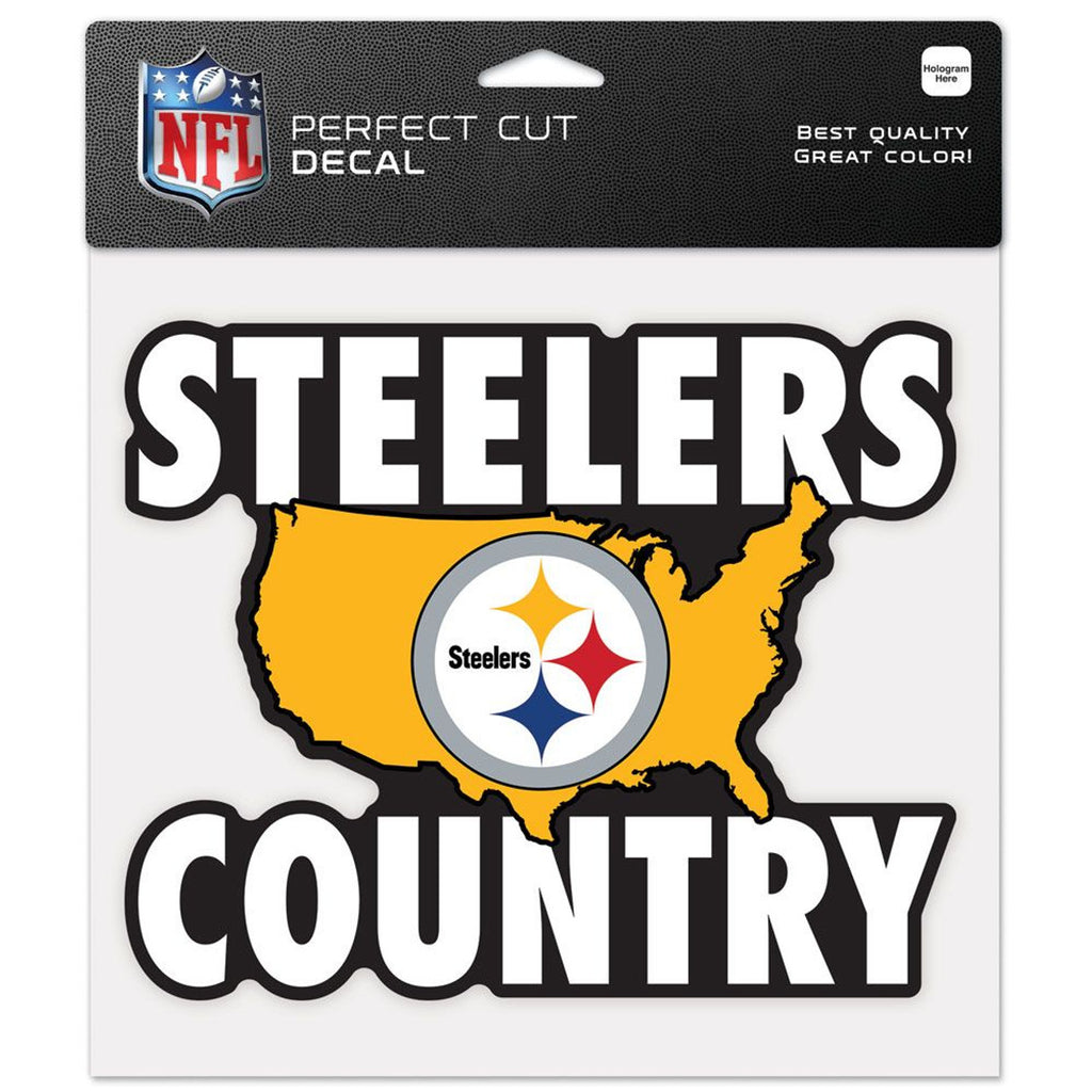 Pittsburgh Steelers Decal 8x8 Perfect Cut Color Slogan