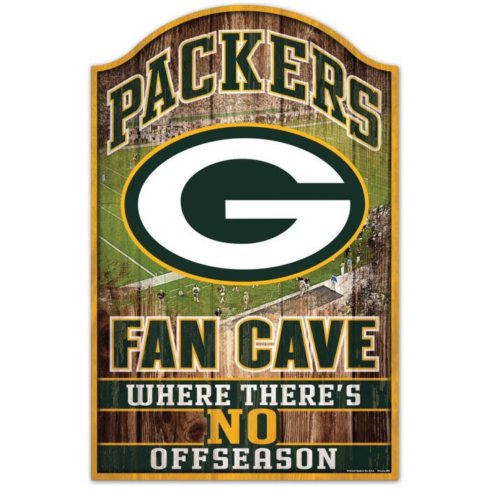 Green Bay Packers Sign 11x17 Wood Fan Cave Design