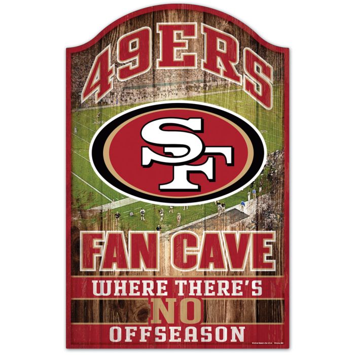 San Francisco 49ers Sign 11x17 Wood Fan Cave Design
