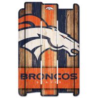 Denver Broncos Sign 11x17 Wood Fence Style