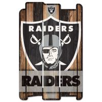 Las Vegas Raiders Sign 11x17 Wood Fence Style