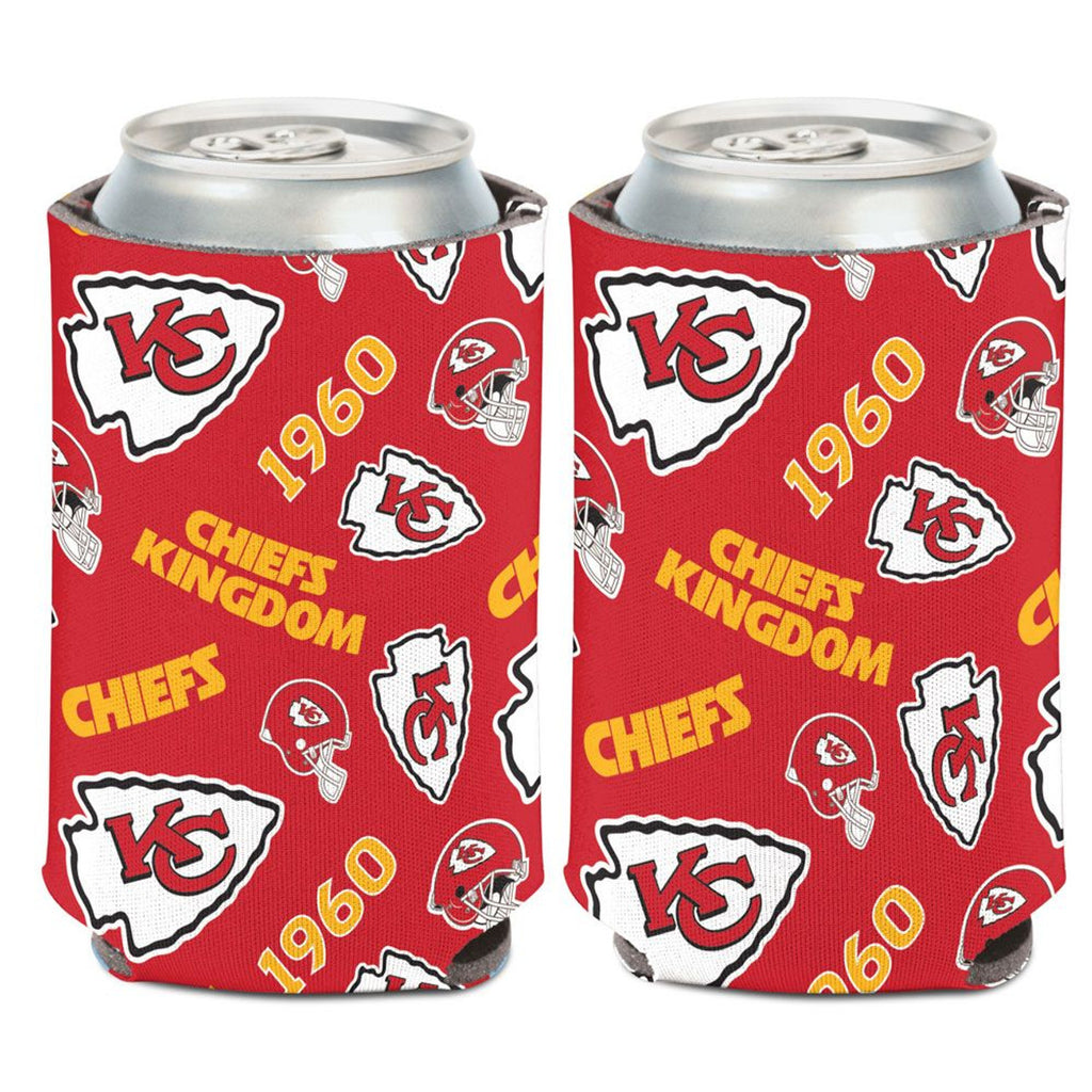 Kansas City Chiefs Can Cooler Scatterprint Design