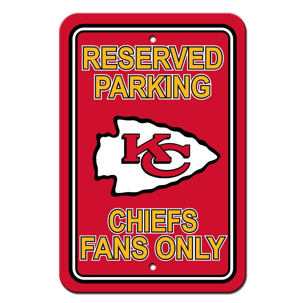 Kansas City Chiefs Sign 12x18 Plastic Reserved Parking Style