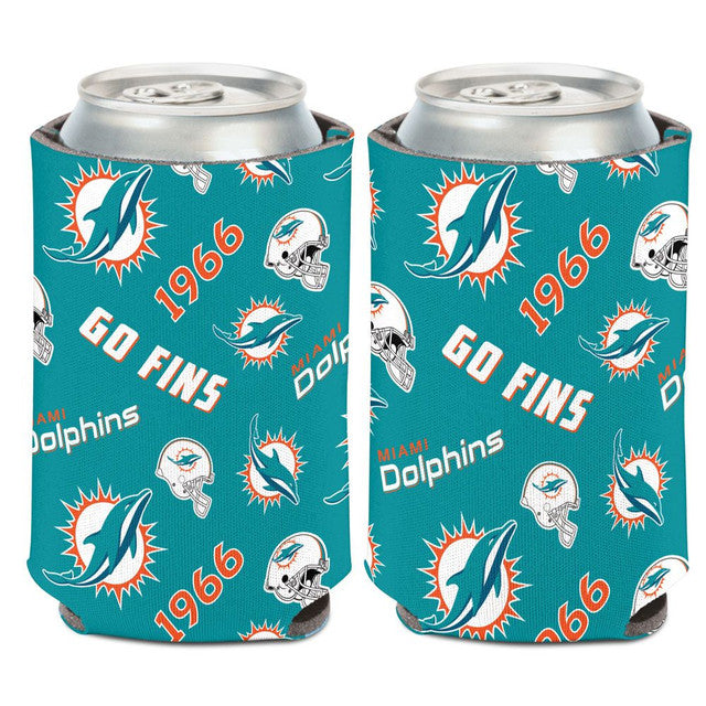 Miami Dolphins Can Cooler Scatterprint Design