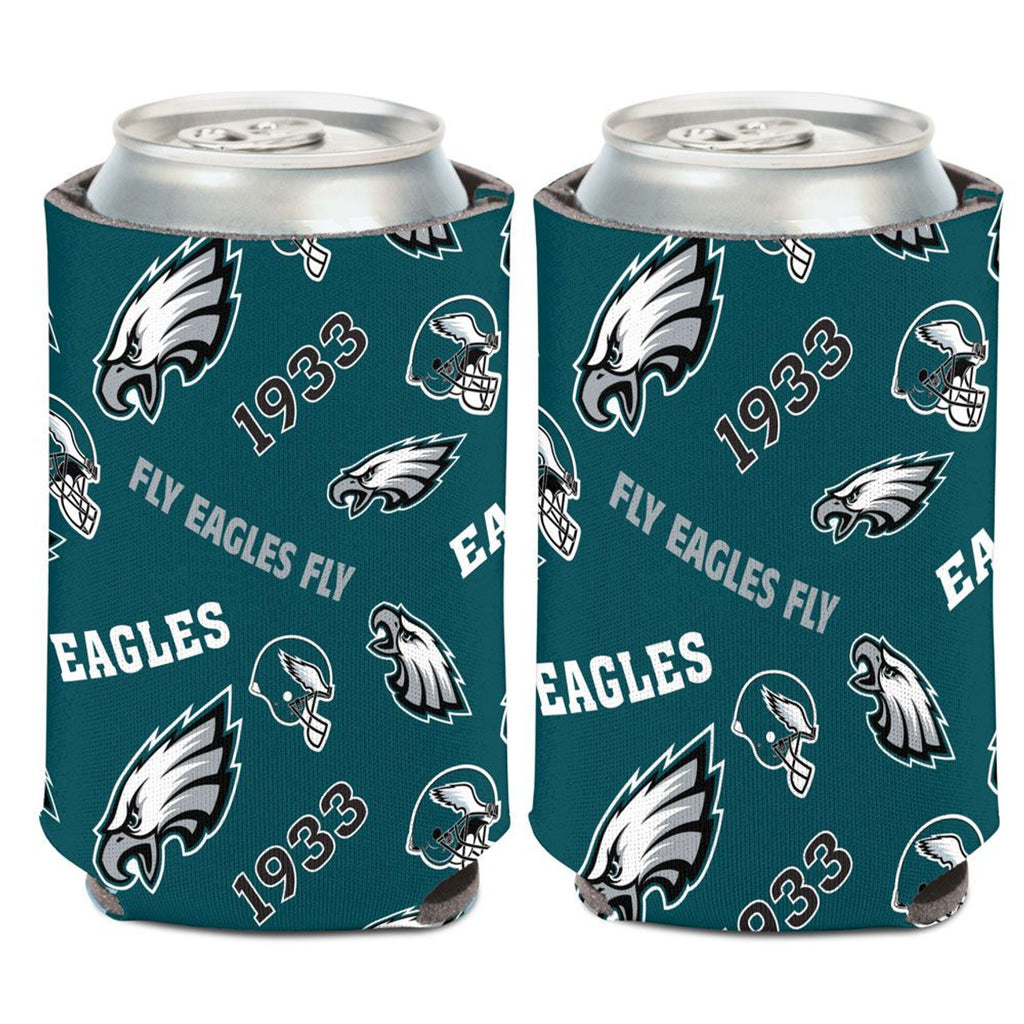 Philadelphia Eagles Can Cooler Scatterprint Design