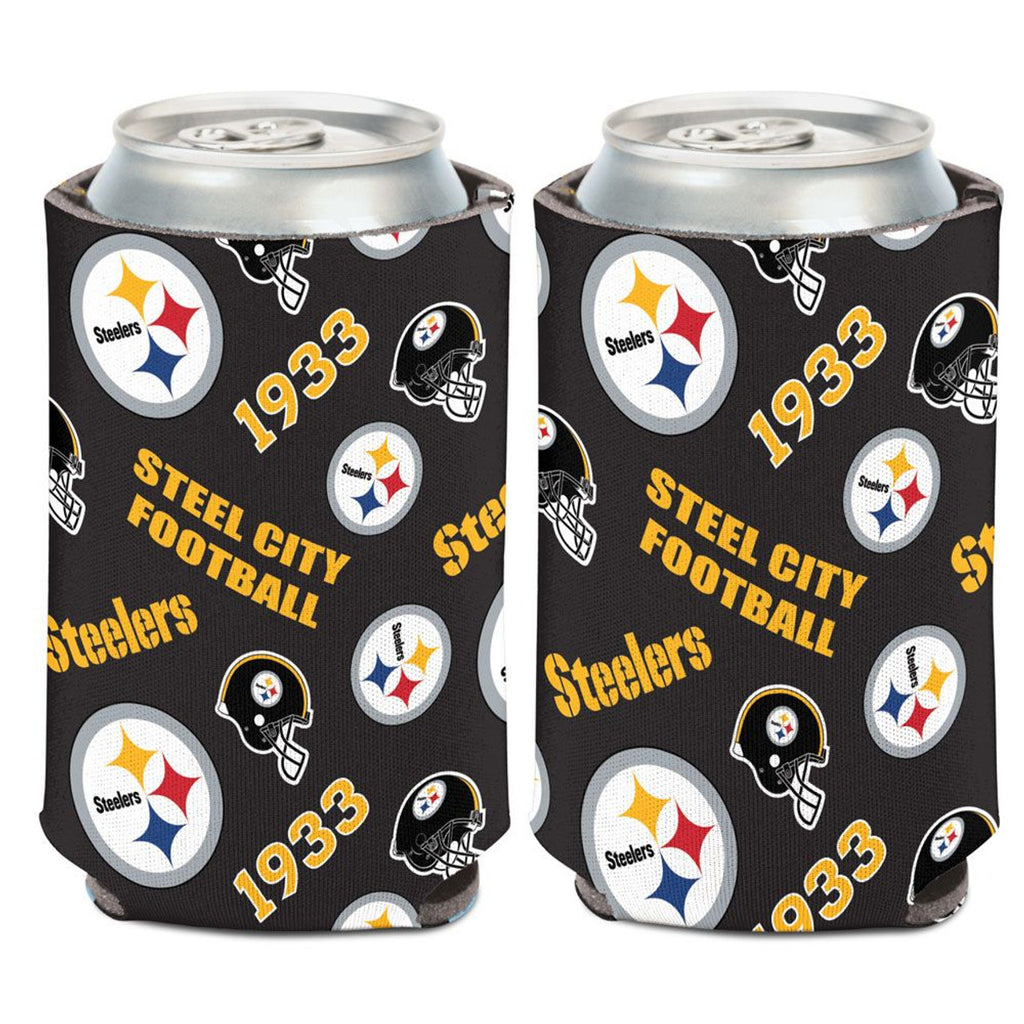 Pittsburgh Steelers Can Cooler Scatterprint Design