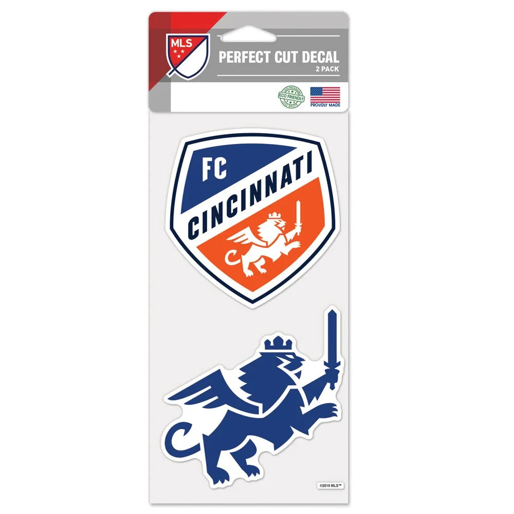 FC Cincinnati Decal 4x4 Perfect Cut Set of 2