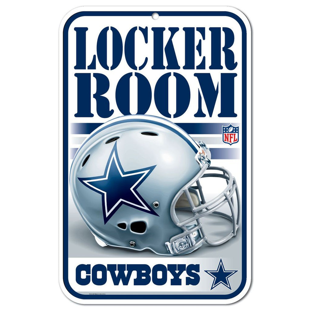 Dallas Cowboys Sign 11x17 Plastic Locker Room Design