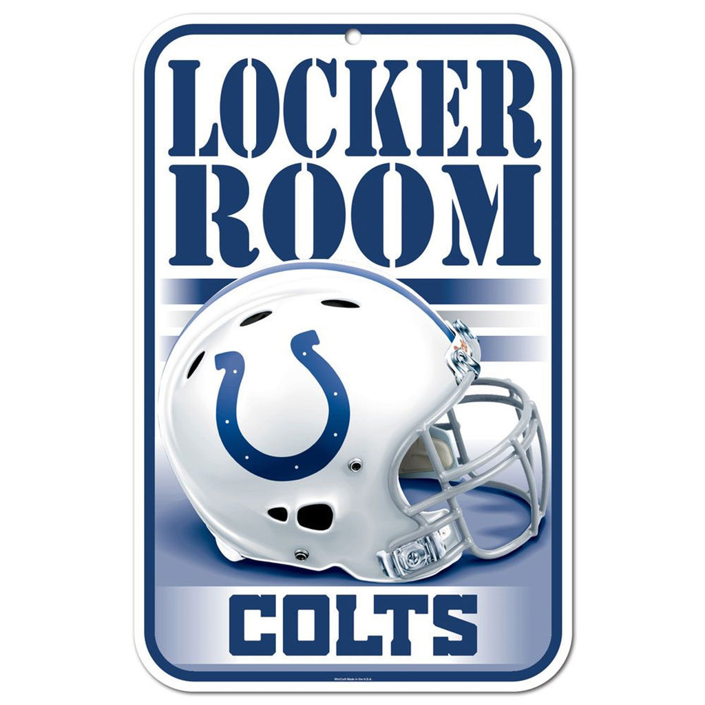 Indianapolis Colts Sign 11x17 Plastic Locker Room Design