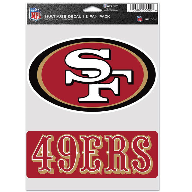 San Francisco 49ers Decal Multi Use Fan 2 Pack