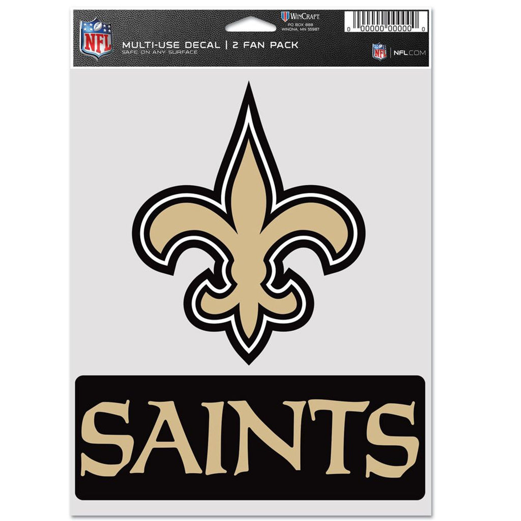 New Orleans Saints Decal Multi Use Fan 2 Pack
