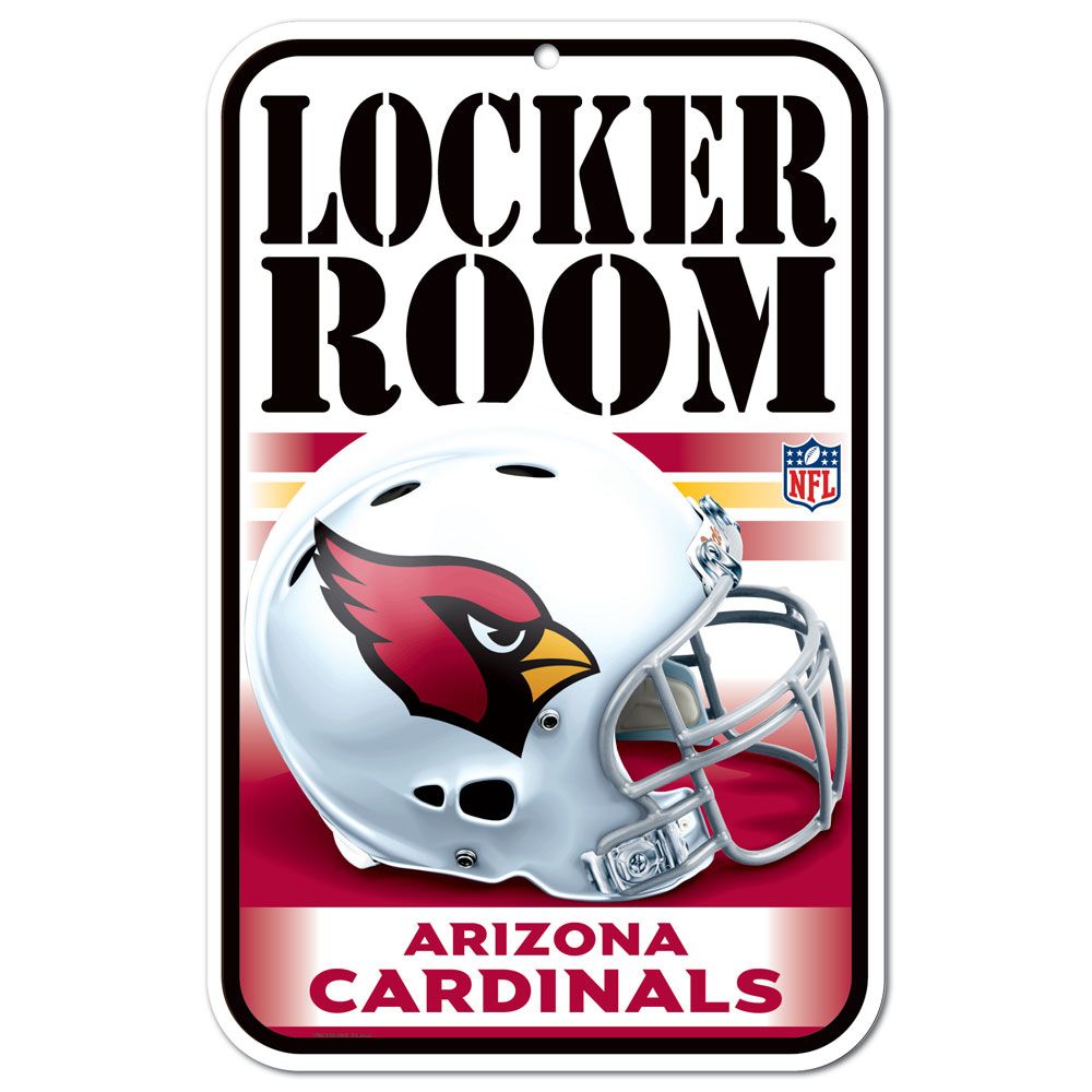 Arizona Cardinals Sign 11x17 Plastic Locker Room Design