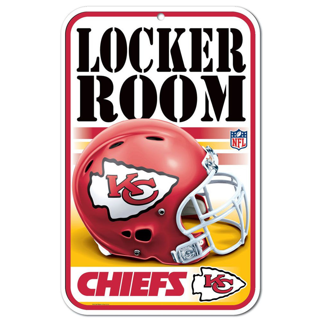 Kansas City Chiefs Sign 11x17 Plastic Locker Room Design