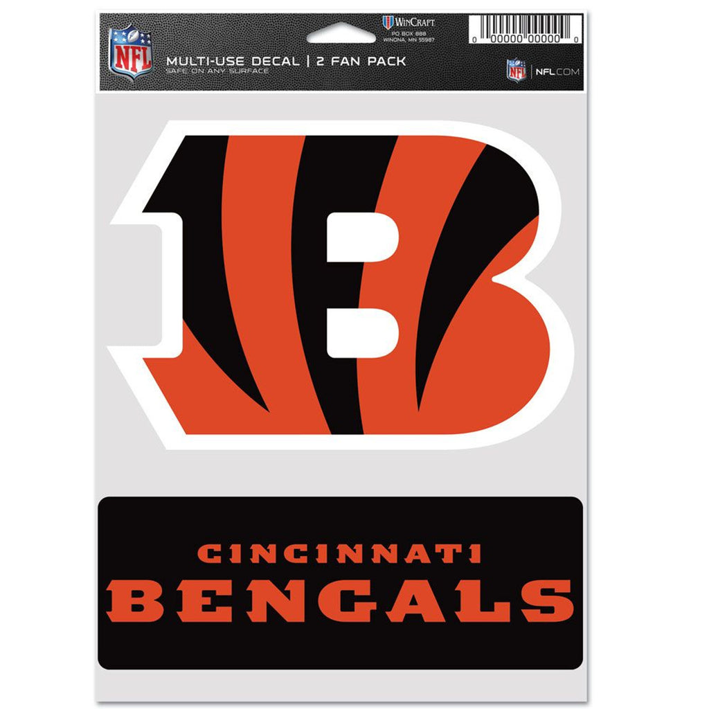 Cincinnati Bengals Decal Multi Use Fan 2 Pack