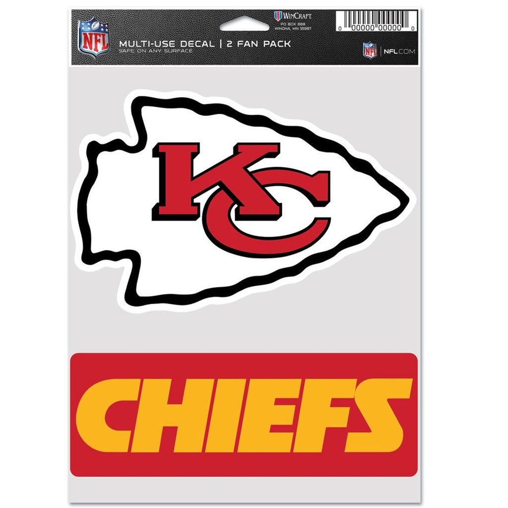Kansas City Chiefs Decal Multi Use Fan 2 Pack