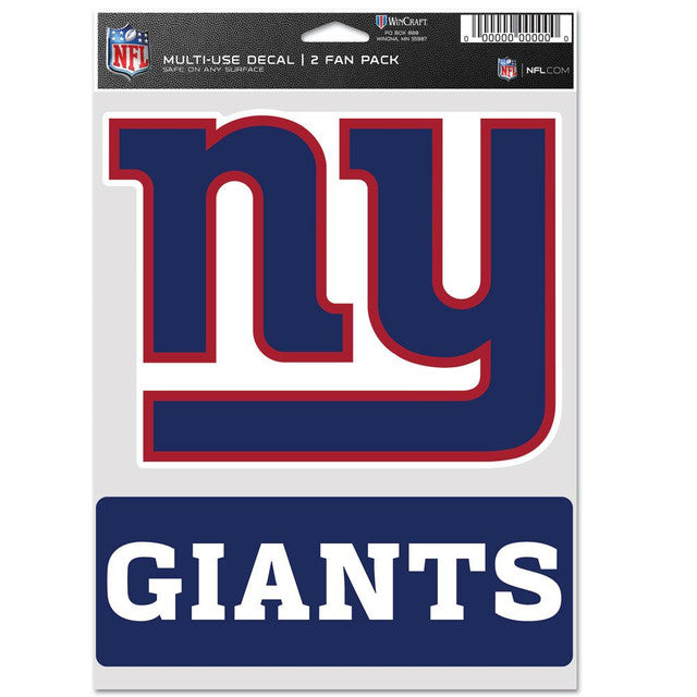 New York Giants Decal Multi Use Fan 2 Pack