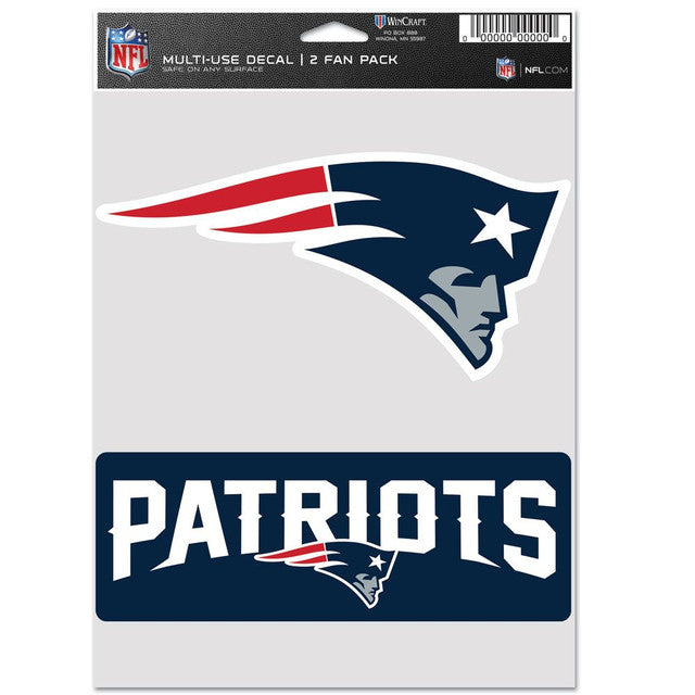 New England Patriots Decal Multi Use Fan 2 Pack