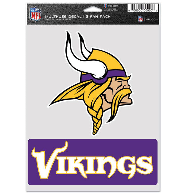 Minnesota Vikings Decal Multi Use Fan 2 Pack