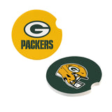 Green Bay Packers Car Coaster Set 2 Pack