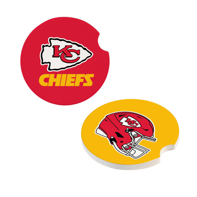 Kansas City Chiefs Car Coaster Set 2 Pack