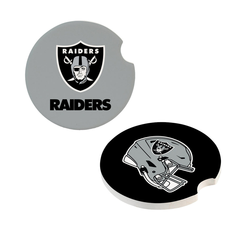 Las Vegas Raiders Car Coaster Set 2 Pack
