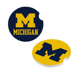 Michigan Wolverines Car Coaster Set 2 Pack