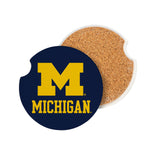 Michigan Wolverines Car Coaster Set 2 Pack
