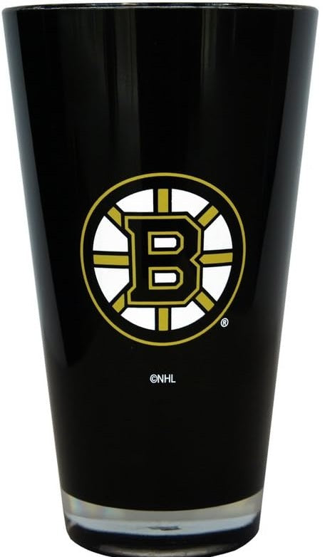 Boston Bruins Glass 20oz Pint Plastic Insulated