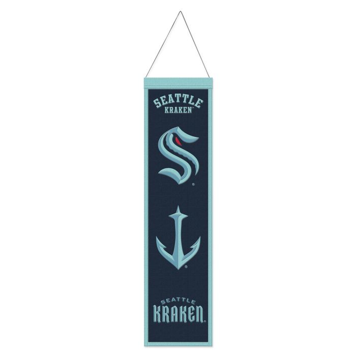 Seattle Kraken Banner Wool 8x32 Heritage Evolution Design