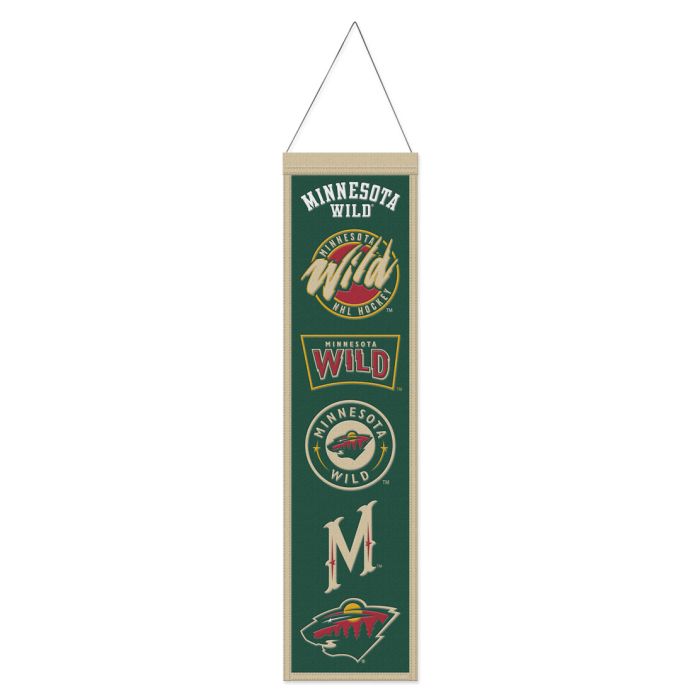 Minnesota Wild Banner Wool 8x32 Heritage Evolution Design