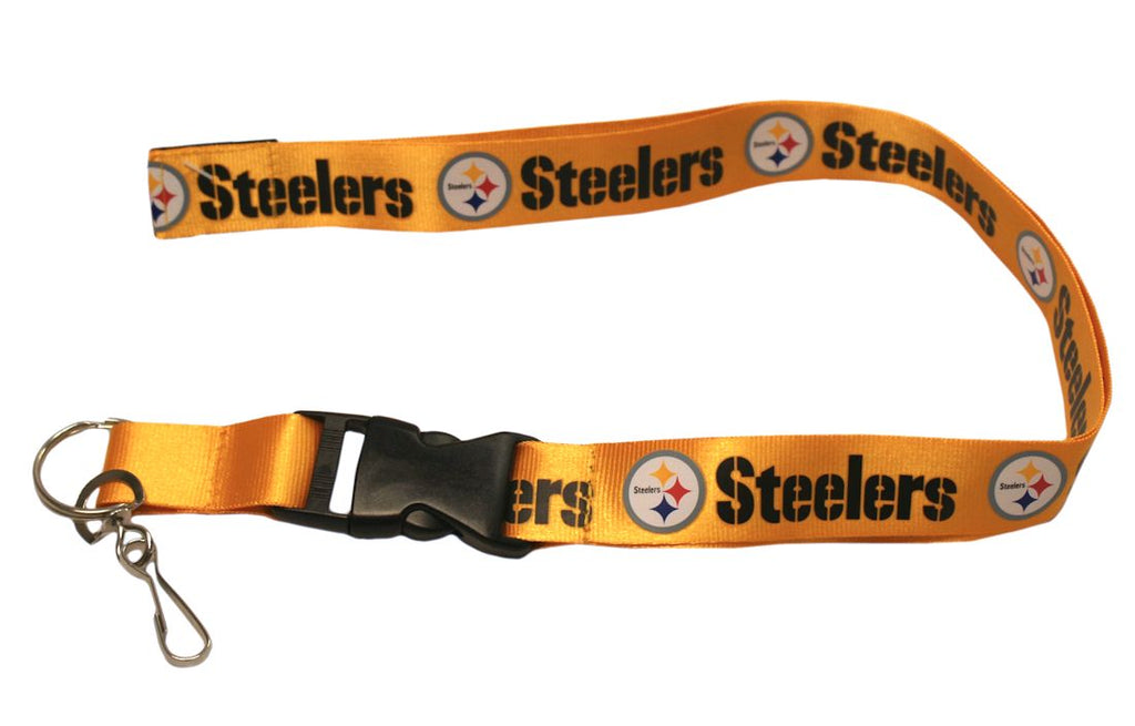 Pittsburgh Steelers Lanyard Breakaway with Key Ring Style Yellow Design