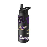 Baltimore Ravens Quencher Bottle 34oz Stainless Steel Dreamweave