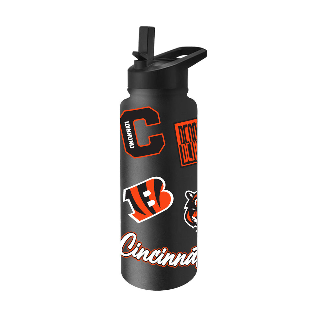 Cincinnati Bengals Quencher Bottle 34oz Stainless Steel Dreamweave