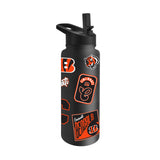 Cincinnati Bengals Quencher Bottle 34oz Stainless Steel Dreamweave
