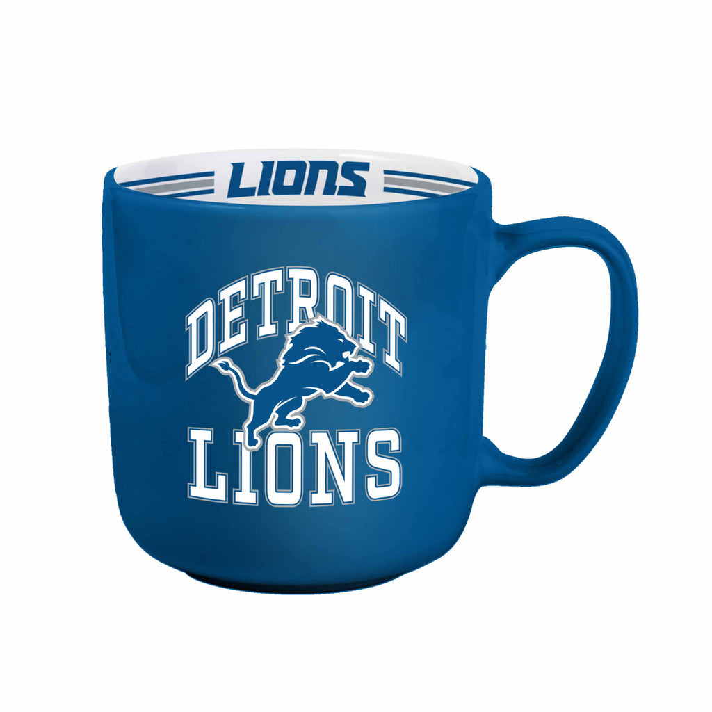 Detroit Lions Coffee Mug 15oz Stripe Design