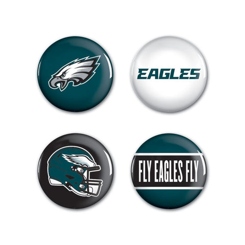 Philadelphia Eagles Buttons 4 Pack