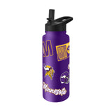 Minnesota Vikings Quencher Bottle 34oz Stainless Steel Dreamweave