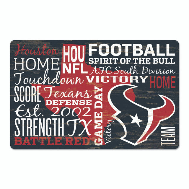 Houston Texans Sign 11x17 Wood Wordage