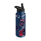 New England Patriots Quencher Bottle 34oz Stainless Steel Dreamweave